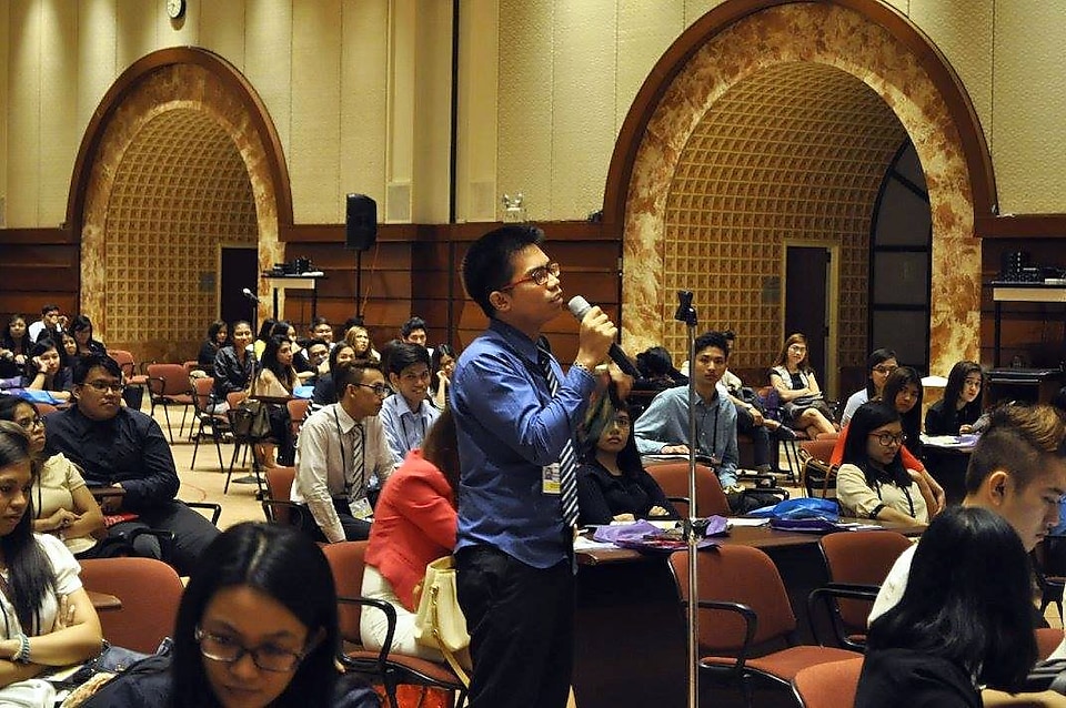 Youth delegates participating in discussions