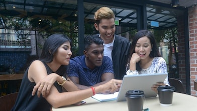 People having a discussion