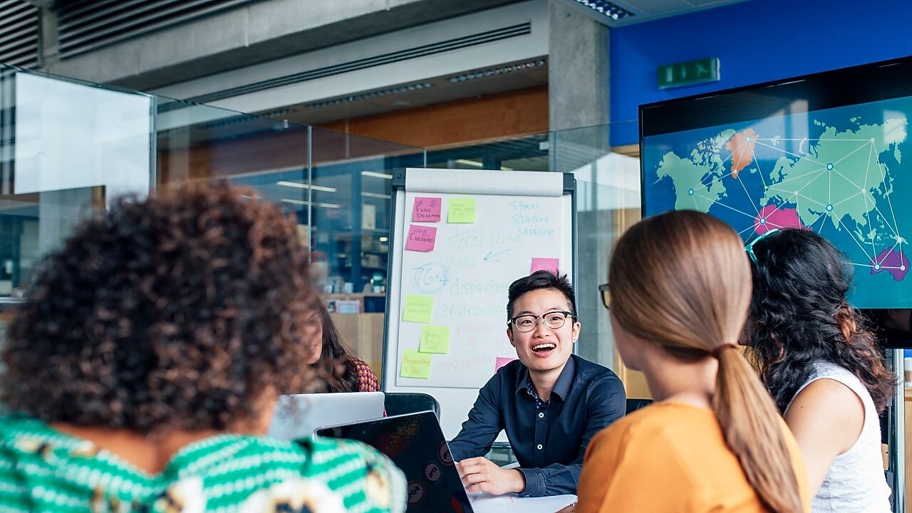 A team having a discussion