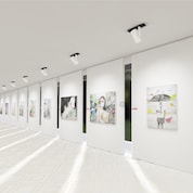 Watercolor art form present in art exhibition