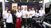 L-R: (Arvin Obmerga, Pilipinas Head of Shell Mobility Marketing; Carol Chen, Shell SVP for Global Marketing; Patrick Aquino, Department of Energy Secretary; Lorelie Quiambao-Osial, Pilipinas Shell President and CEO; Istvan Kapitany, EVP for Shell Mobility; Chris Ward, Coventry Motors President; Amr Adel, SVP Shell Mobility Asia; Randy Del Valle, Pilipinas Shell General Manager and VP for Mobility; Min Yih Tan, Shell SVP Mobility Network and Chairman of PSPC Board of Directors; Tracy Xie, Shell Mobility Asia Strategic Growth and E-Mobility Lead; Jolo Valdez, Pilipinas Shell Head of Innovations, New Fuels, and E-Mobility)