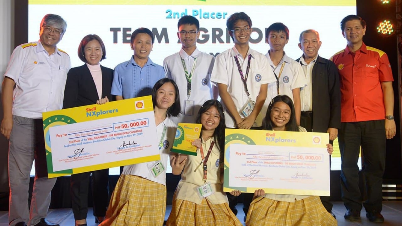 Team Agribon proudly winning 2nd place during Shell NXplorers 2019. Exhibiting the creativity and ingenuity of their young minds and showcasing Filipino talent.