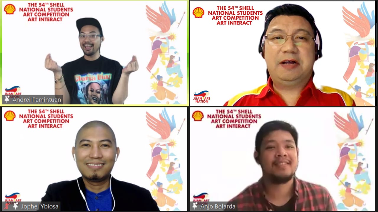 Jophel Ybiosa, NSAC Alumnus and Winner; and Anjo Bolarda, Multimedia Artist.