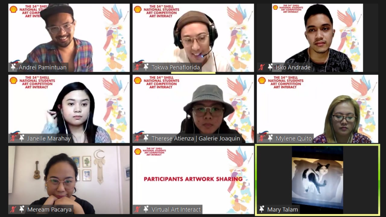 The NSAC Virtual Art Interact participants enthusiastically participated in the event segment, participants’ artwork sharing, and proudly displayed their artwork while receiving advice from art experts.