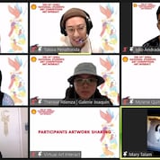 The NSAC Virtual Art Interact participants enthusiastically participated in the event segment, participants’ artwork sharing, and proudly displayed their artwork while receiving advice from art experts.