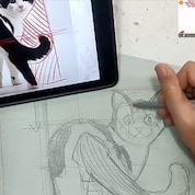 Tokwa Peaflorida, a multimedia artist, exhibited his amazing artistic talent in a live demo workshop with the 54th NSAC Virtual Art Interact participants. He demonstrated simple forms/shapes, sight-sizing, and negative space.