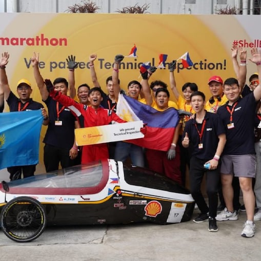 Philippine and Kazakhstan teams unite for sustainable mobility at Shell Eco-Marathon 2023.