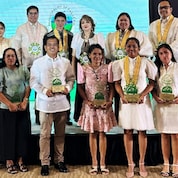 (Left to Right -Top) Ma. Crisandra A. Magno (RTS-FSL Program Officer), Wesley Dela Cruz (Terminal Manager, Shell Pasacao Depot), Rommel V. Fuerte (National Director, World Vision Development Foundation), Dr. Azucena M. Dayanghirang (National Nutrition Council Assistant Secretary and Executive Director), Raiza V. Cusi (Senior Technical Manager, Pilipinas Shell Foundation, Inc.), Reginald M. Andal (Executive Director, Manila Water Foundation).