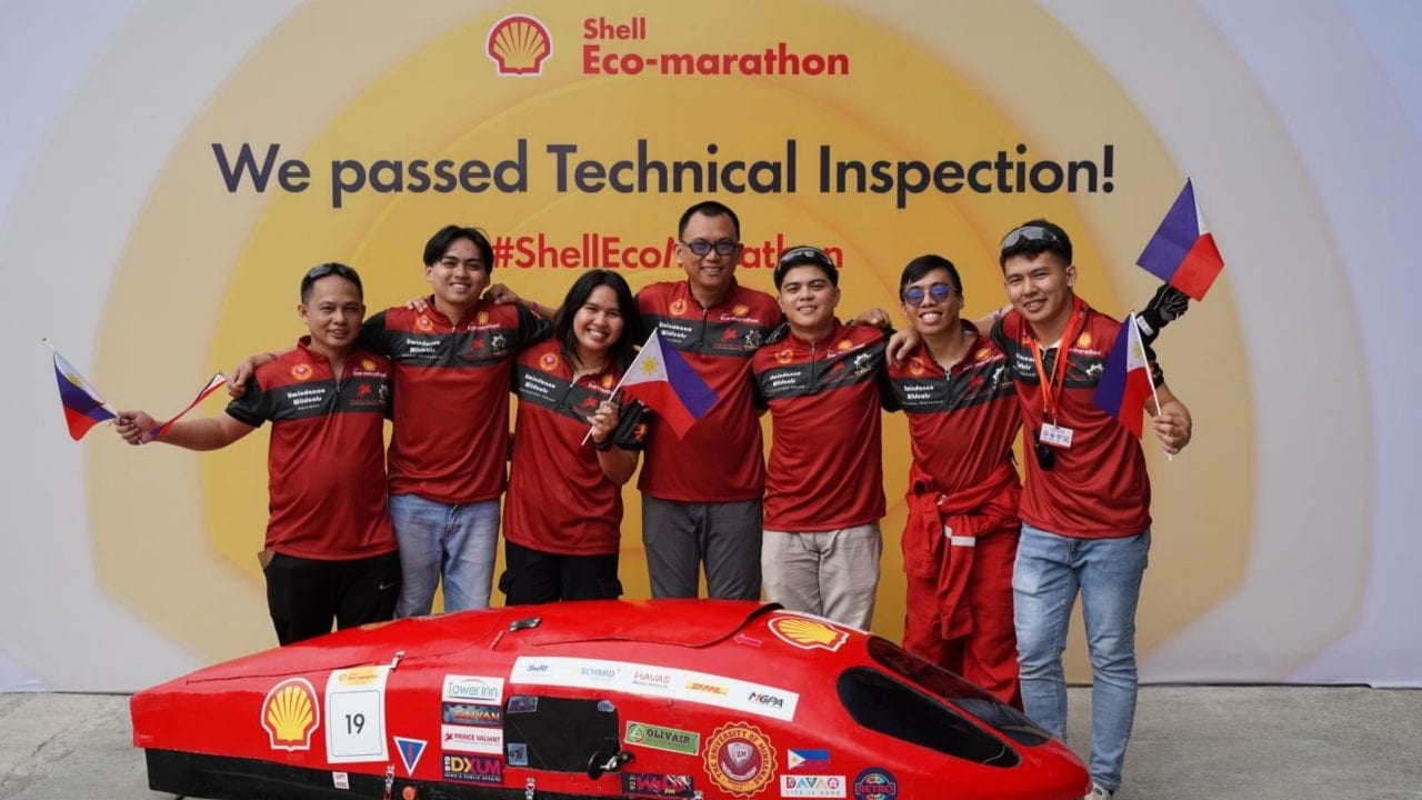 University of Mindanao’s Wildcats celebrate passing the technical inspection at Shell Eco-marathon Asia-Pacific and Middle East 2024, setting the pace for energy efficiency innovations.