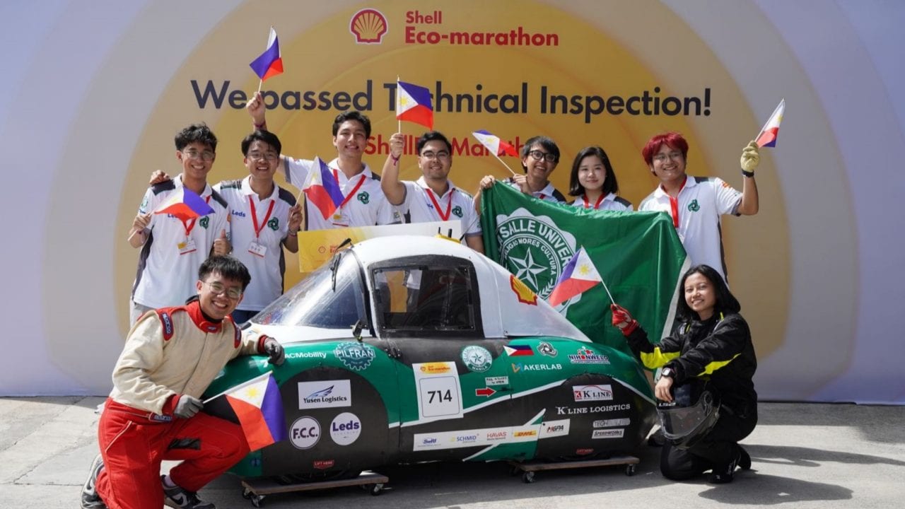 De La Salle University's Eco Archers ready to compete after successfully passing the technical inspection at Shell Eco-marathon Asia-Pacific and Middle East 2024.