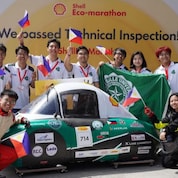 De La Salle University's Eco Archers ready to compete after successfully passing the technical inspection at Shell Eco-marathon Asia-Pacific and Middle East 2024.