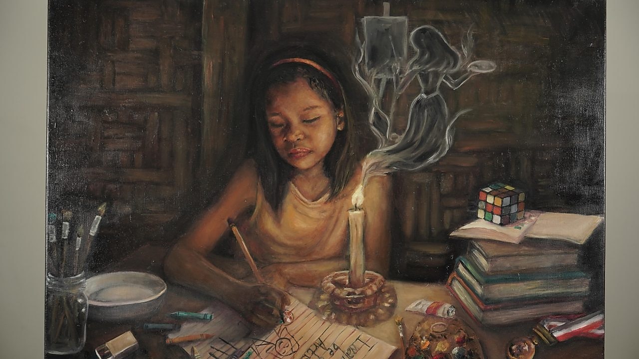 Oil acrylic first place paitning