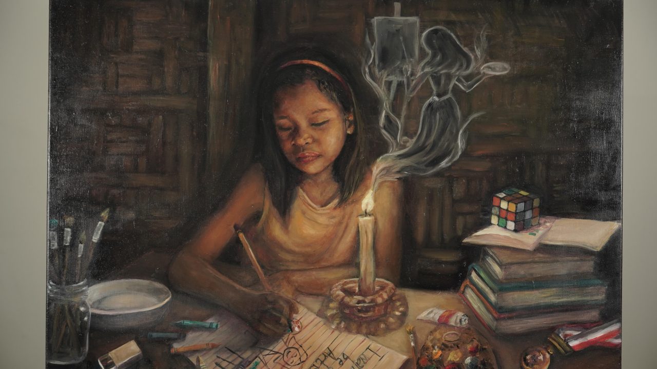 Oil acrylic first place paitning