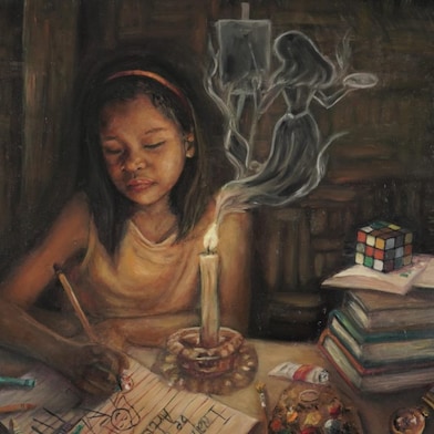 Oil acrylic first place paitning