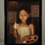 Oil acrylic second third paitning