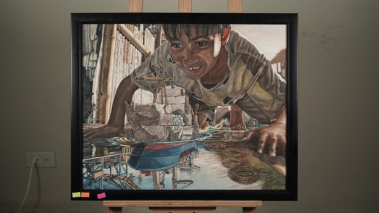 Watercolor place paitning