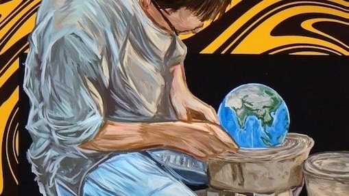 3ʳᵈ Place: Andrei Timothy D. Barrantes of the University of the East, for his work “The Maker”