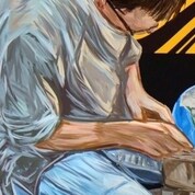 3ʳᵈ Place: Andrei Timothy D. Barrantes of the University of the East, for his work “The Maker”