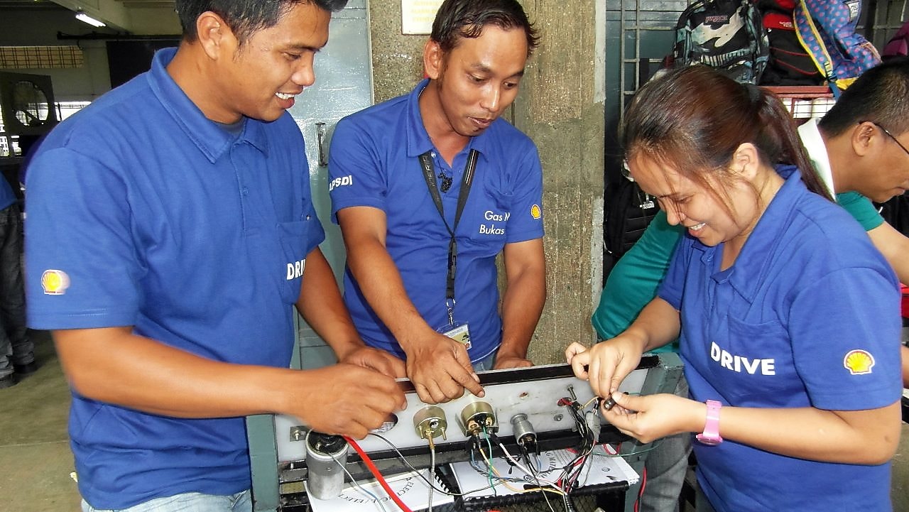 Three DRIVE scholars during their training