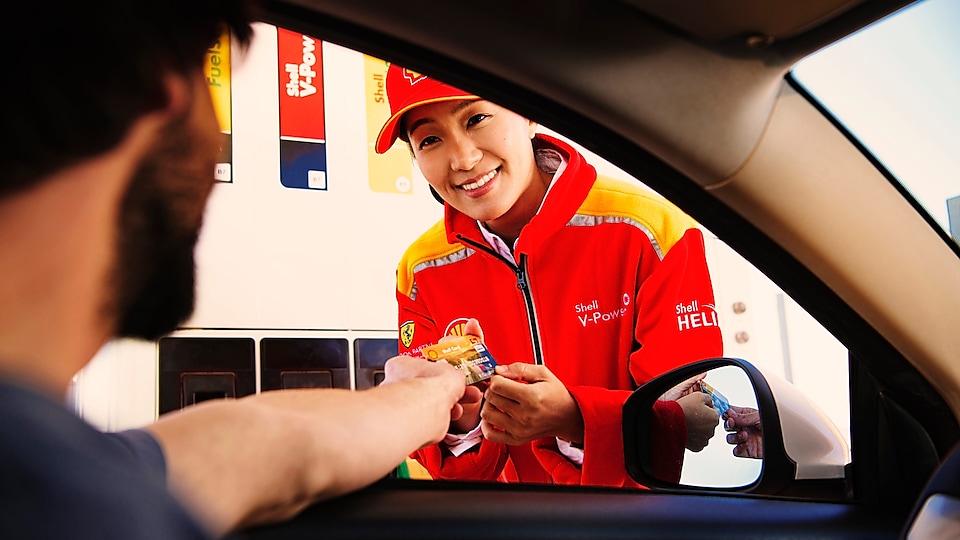 Shell Employee at Station