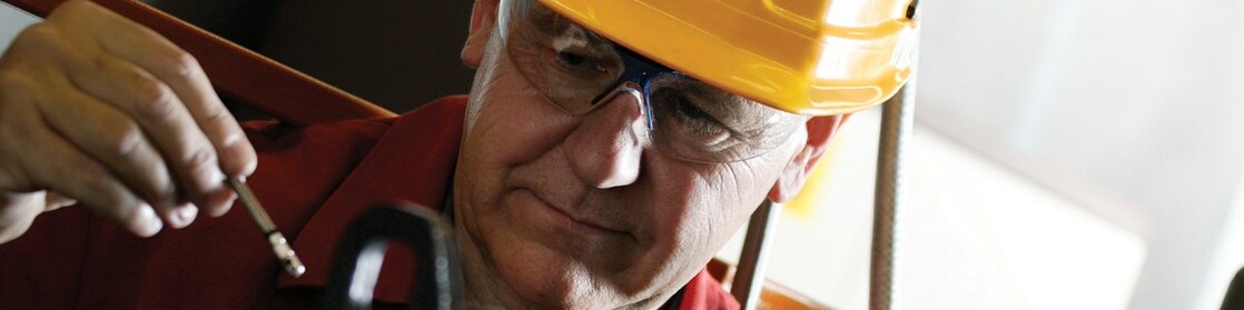 shell worker with helmet