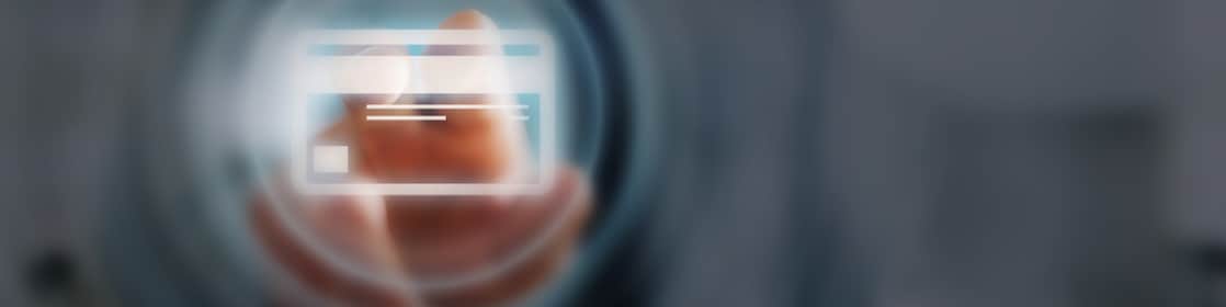 Digital image of finger  touch scan