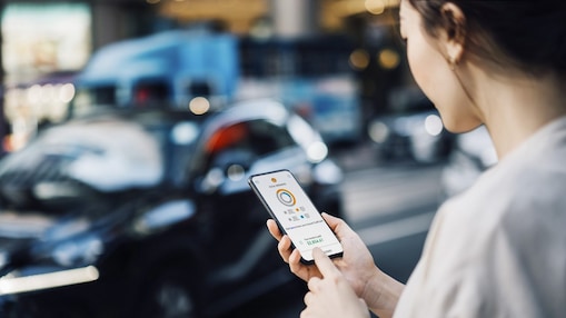 Women checking on her phone