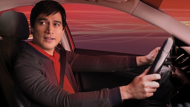 Man seating in the car