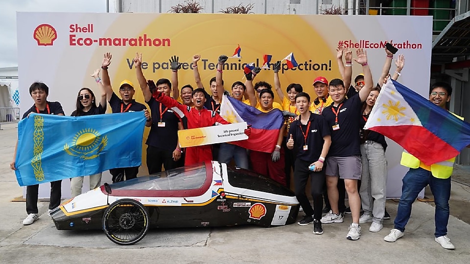 Philippine and Kazakhstan teams unite for sustainable mobility at Shell Eco-Marathon 2023.