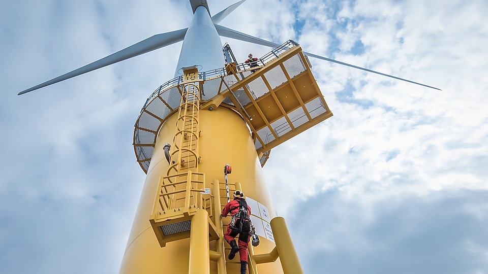 Men working on Wind farm