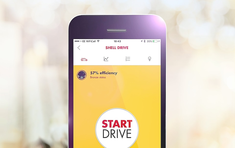 screenshot of Shell Drive homescreen