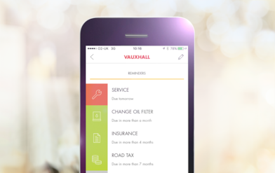 screenshot of My Garage home screen
